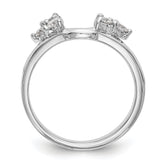 14K White Gold 3/8 carat Diamond Complete Wrap Ring - 7